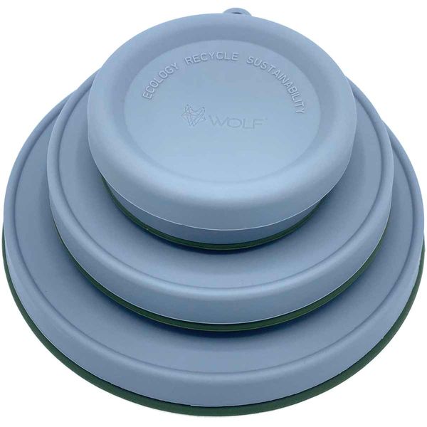 Wolf Outdoors EZI-STOW Collapsible Dining Set 3pk Olive Green-Plates-Wolf Outdoors- DC Leisure