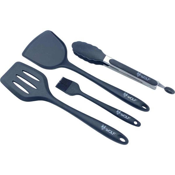Wolf Outdoors Grillz 4-Piece Grilling Utensil Set-Cooking Utensils-Wolf Outdoors- DC Leisure