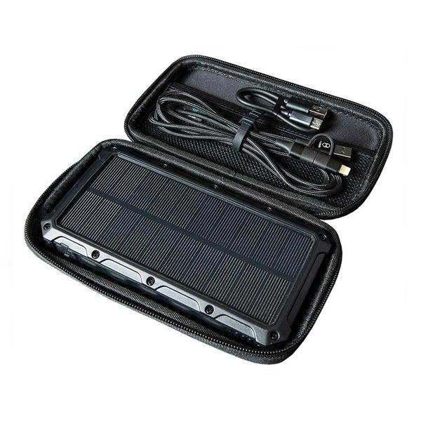 Wolf Outdoors SPB-16 Solar Power Bank with Case and 3-in-1 Lead-Power Banks-Wolf Outdoors- DC Leisure