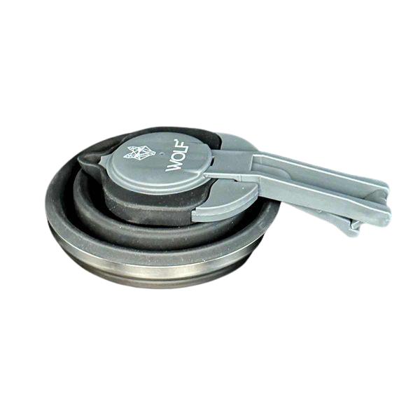 Wolf Outdoors Stainless Steel Base Silicone Collapsible Kettle 1.5L-Camping Kettle-Wolf Outdoors- DC Leisure