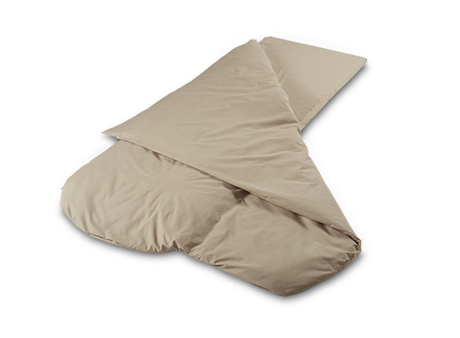 Duvalay Compact Sleeping Bag with Mattress Topper Cappuccino