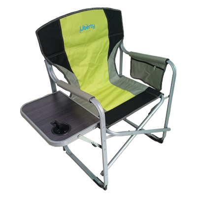 Liberty Folding Directors Chair with Side Table -  Lime Green