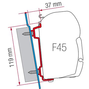 Fiamma F45s Awning Adapter Kit - Ford Transit, Merc Sprinter, VW Crafter