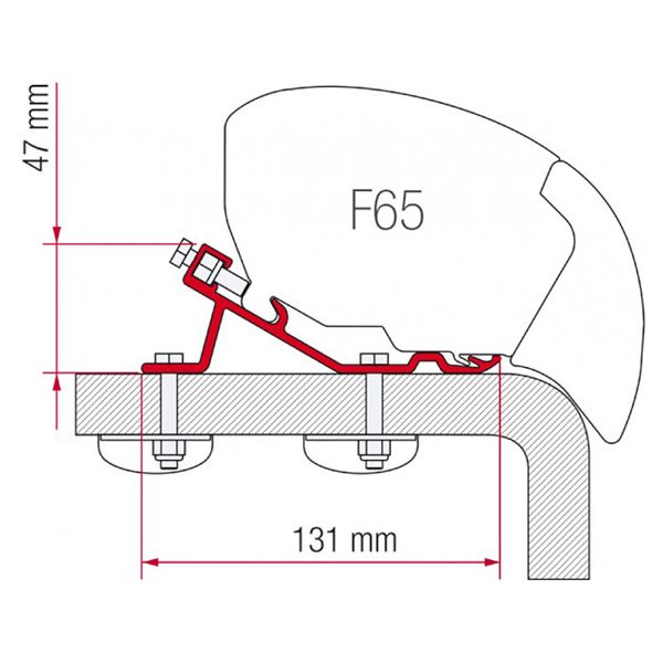 Fiamma F80 Awning Bracket Adapter - Kit Standard