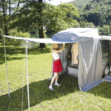 Fiamma tailgate awning with peg out canopy