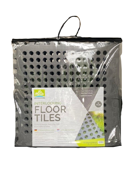 Via Mondo Interlocking Foam Floor Tiles - Awning/Gym/Garage/Play Room - 8 Tiles