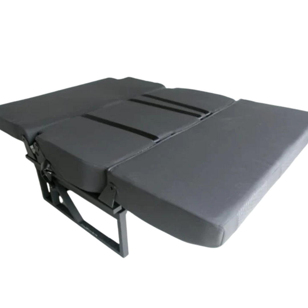 Rib bed 112cm Fixed with ISOFIX - Black Leather