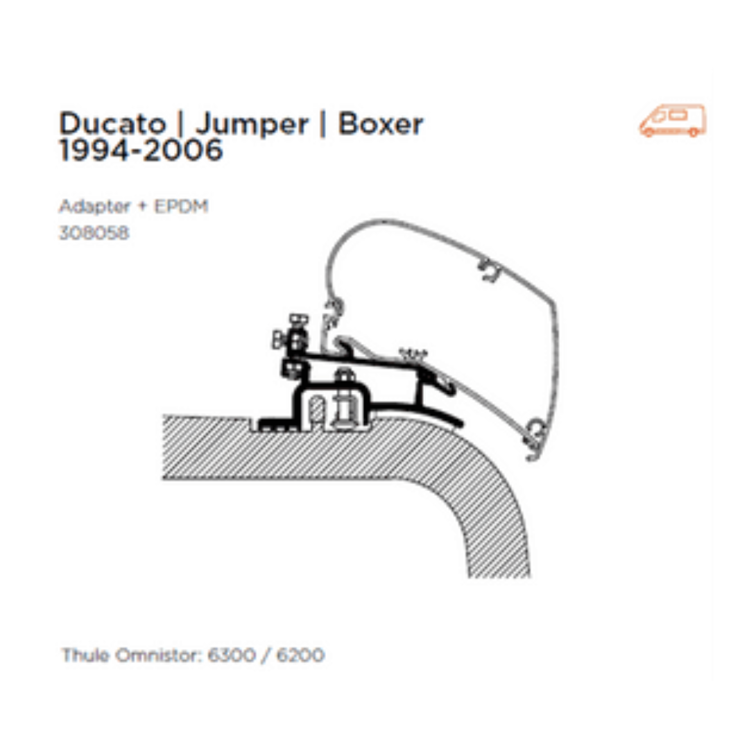 Thule Awning Adapter Ducato | Jumper | Boxer Adapter 1994-2006
