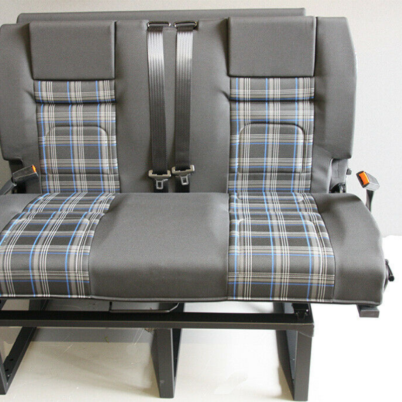 Rib bed 150cm Fixed with ISOFIX - GTE Tartan Blue / Titan T6 Outer & Rear