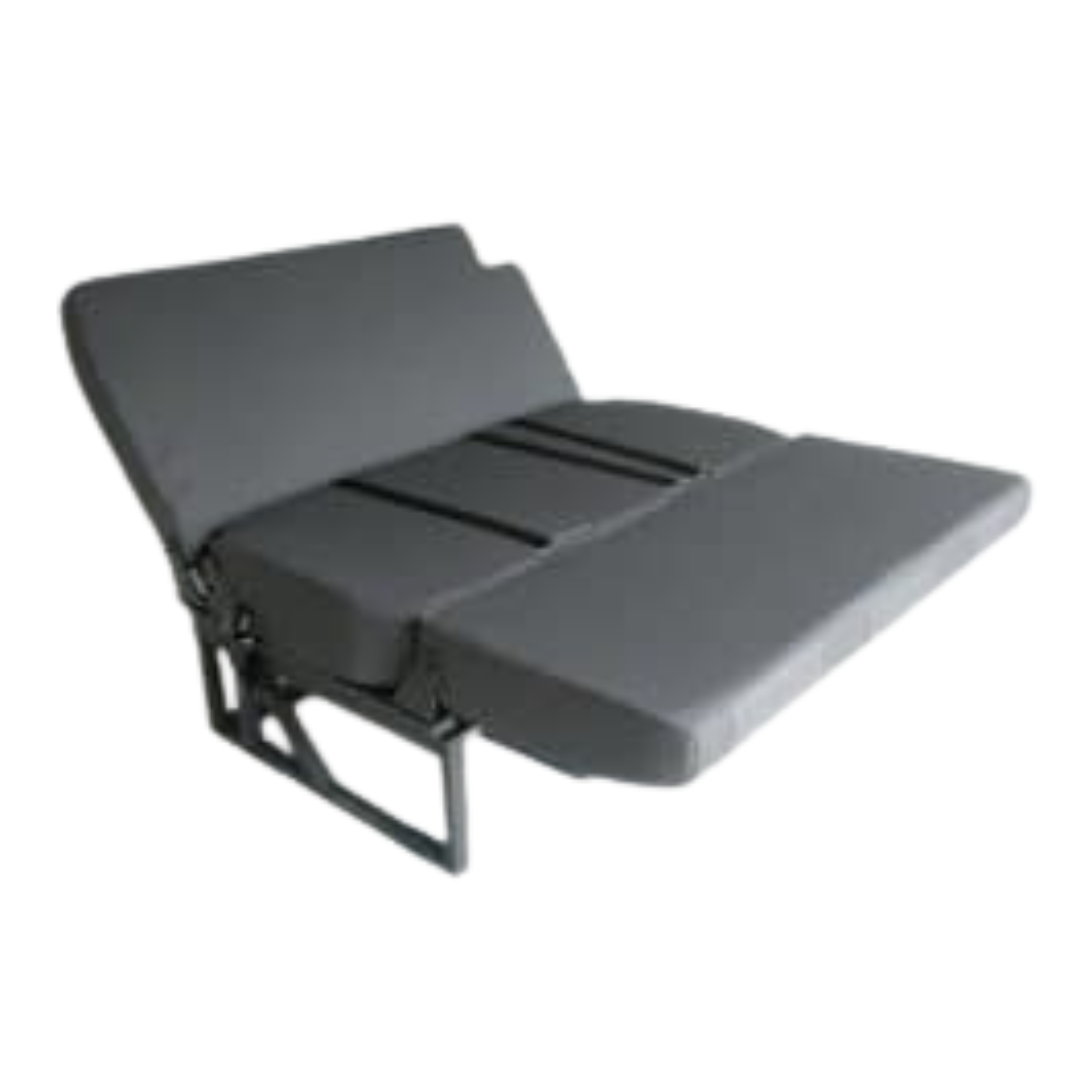 Rib bed 130cm Slider with ISOFIX - Black Fabric
