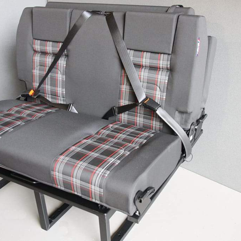 Rib bed 150cm Fixed with ISOFIX - GTI Tartan Red